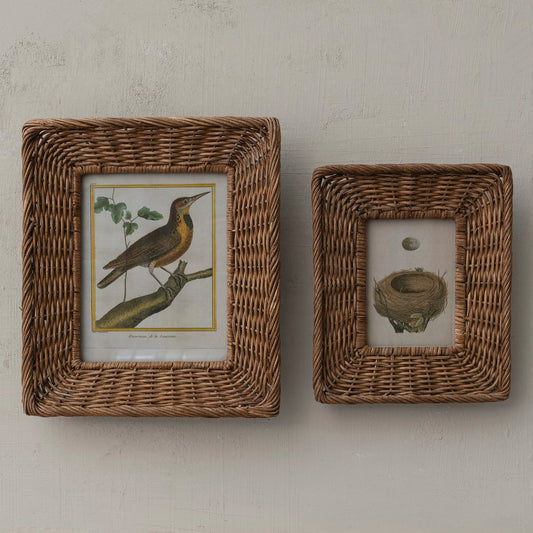 Hand-Woven Wicker Photo Frame (Holds 5" x 7" Photo)