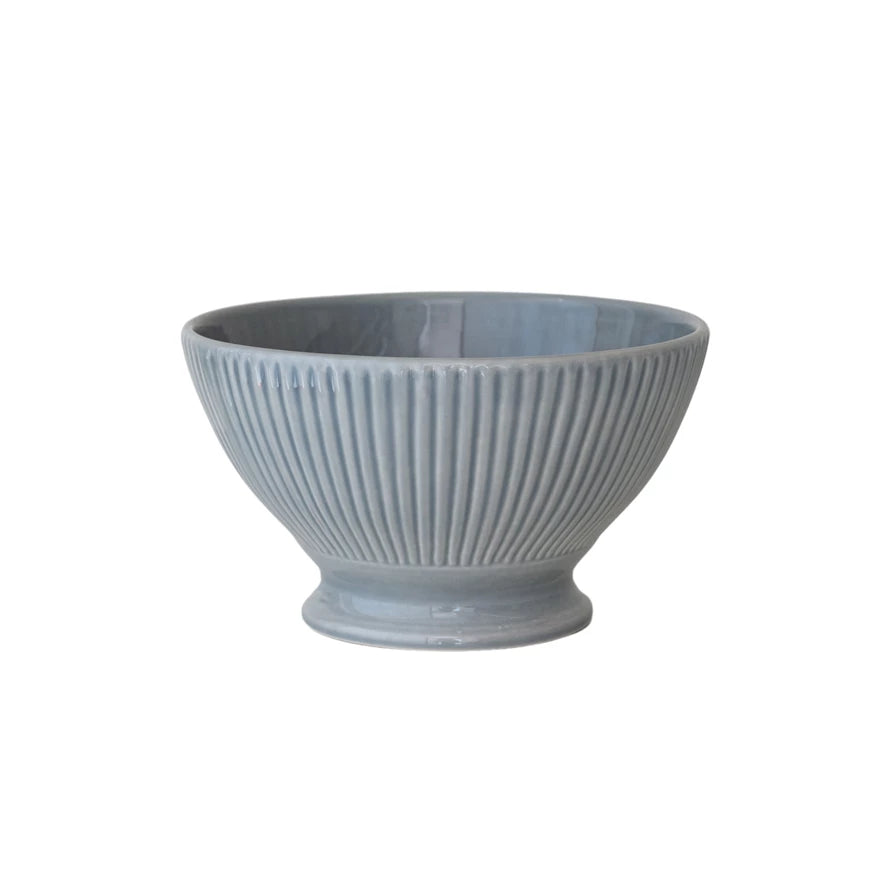 Stoneware Fluted Serving Bowl