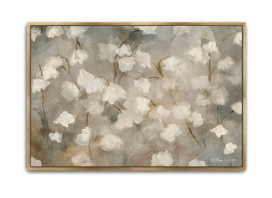 Lily of the Valley  -  Natural Framed 26x20 Canvas