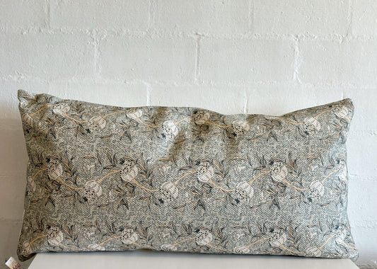 Lumber Pillow - Dusty Blue Floral