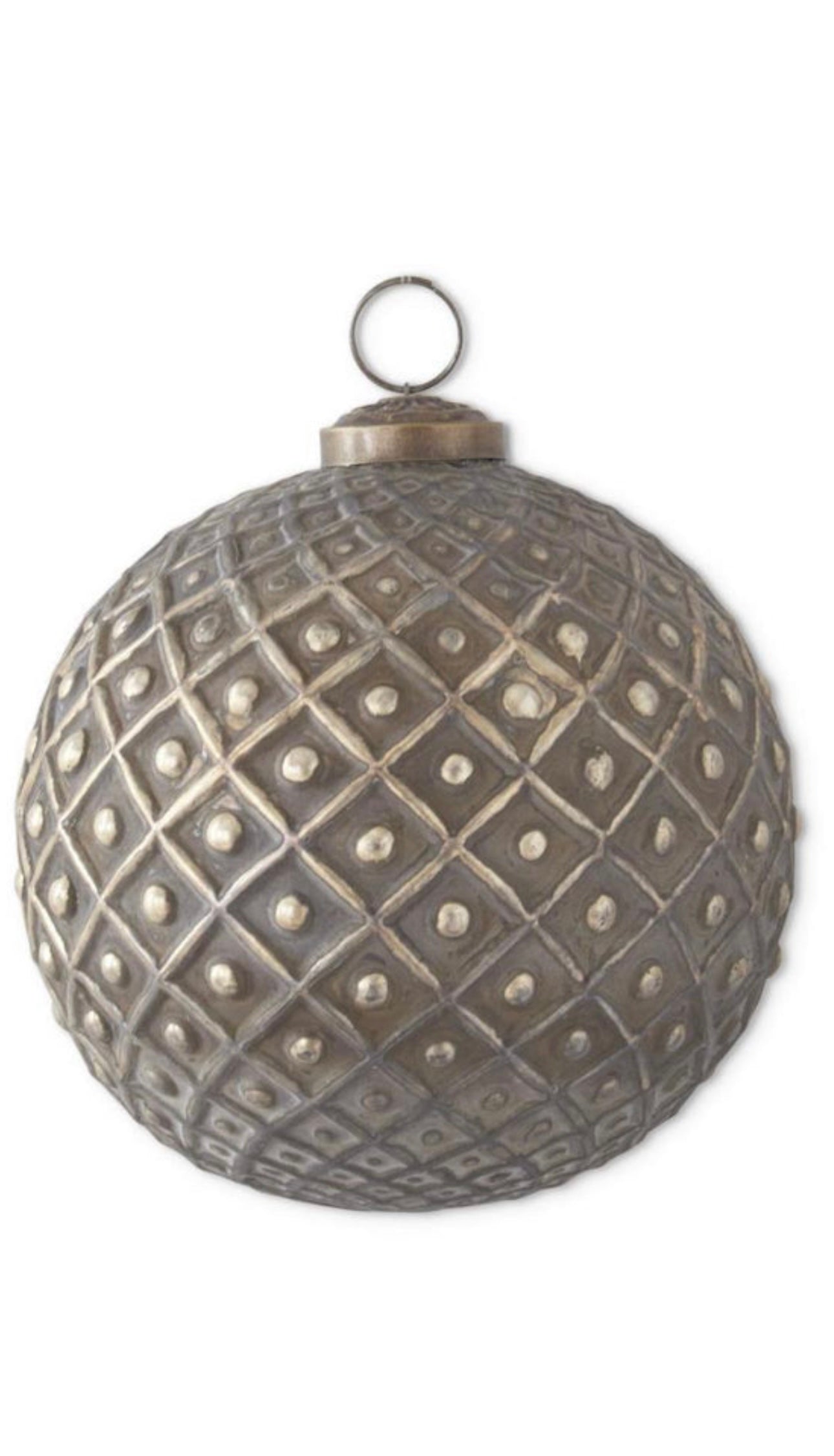 Antique Gold Embossed Glass Ornaments (2 Styles)