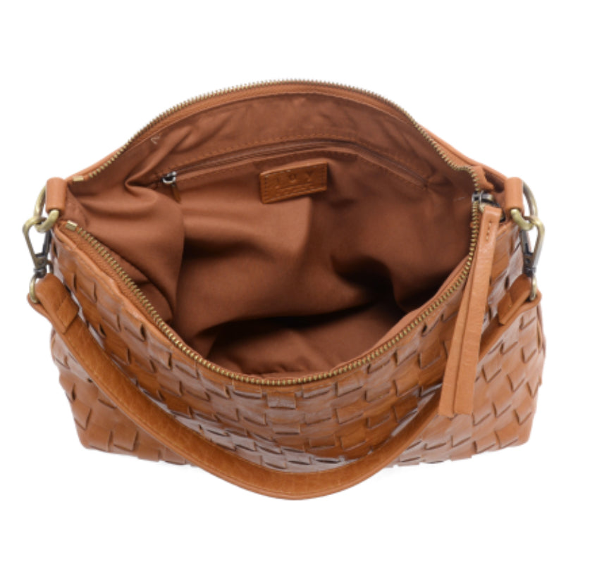 Cognac Winnie Woven Hobo
