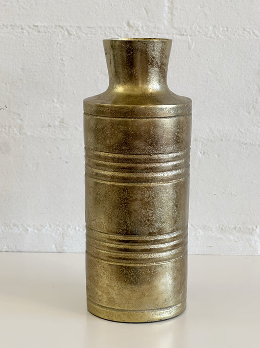 9" BURNT CHAMPAGNE ALUM VASE