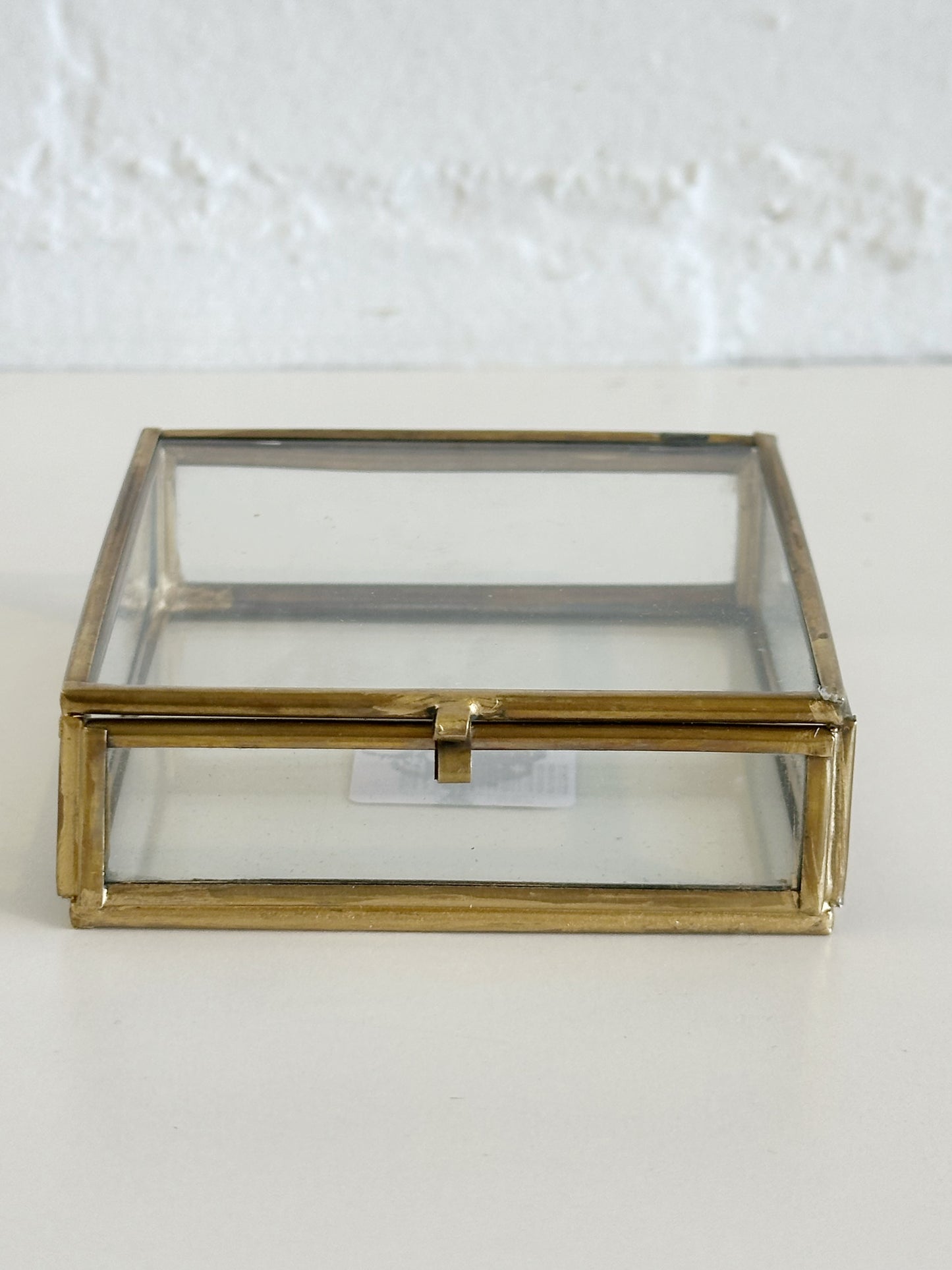 Medium Brass Glass Box