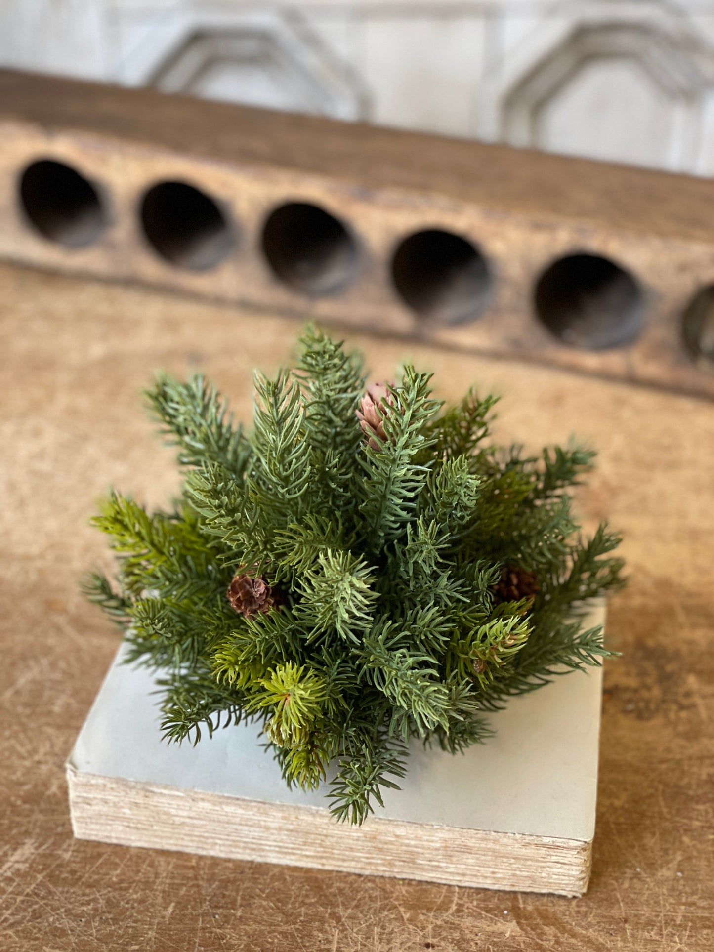 8" White Spruce Half Sphere