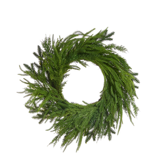 24" Mixed Cedar Wreath