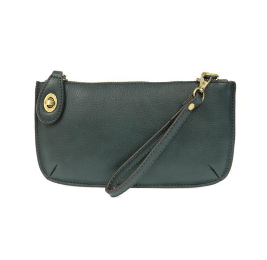 Dark Teal Mini Crossbody Wristlet Clutch