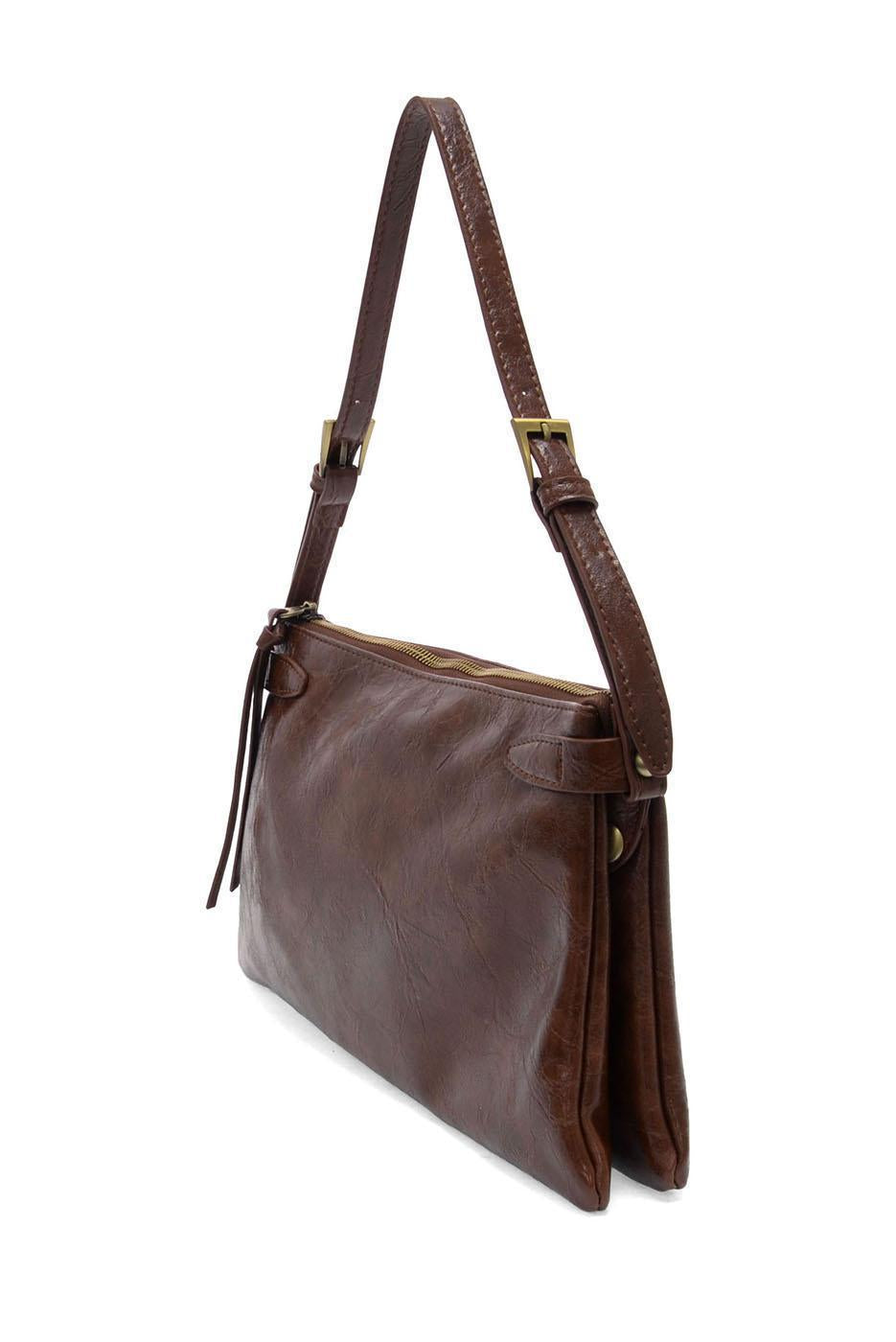 Eve Trapeze Shoulder Bag - Saddle