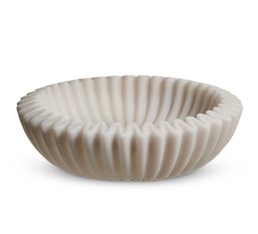 Ruffled Marble Bowl
