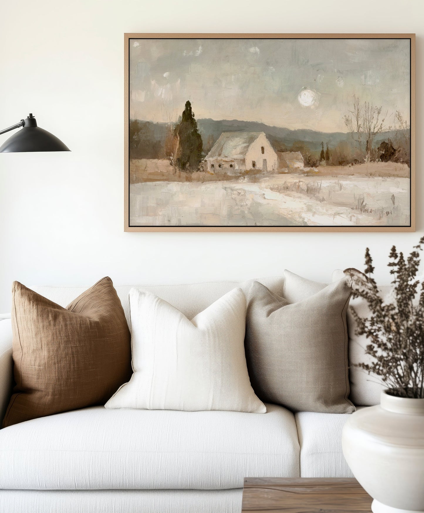 Moon To Mark The Season Framed 26x38 Canvas