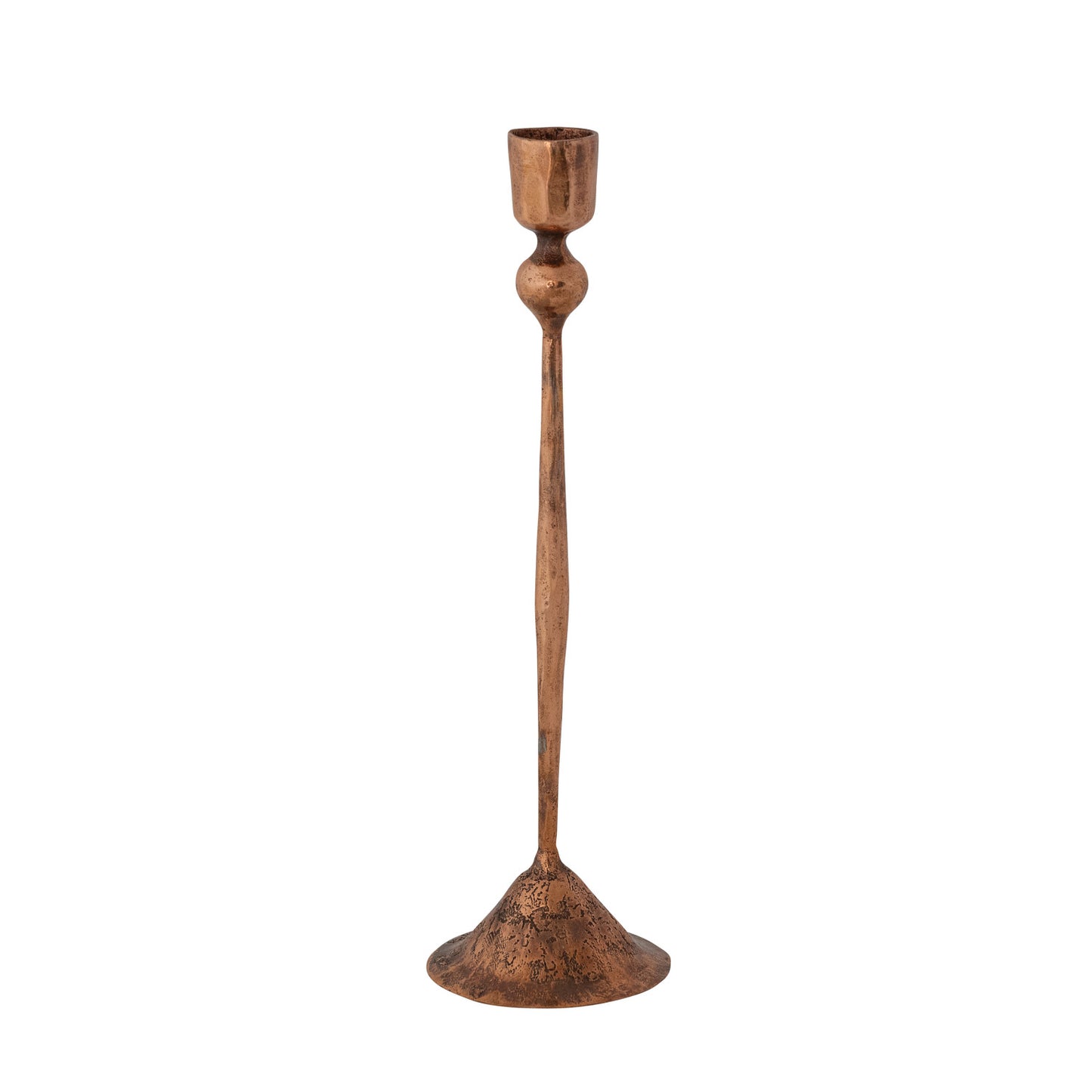 Hand-Forged Iron Taper Holder Copper Finish