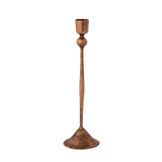 Hand-Forged Iron Taper Holder Copper Finish