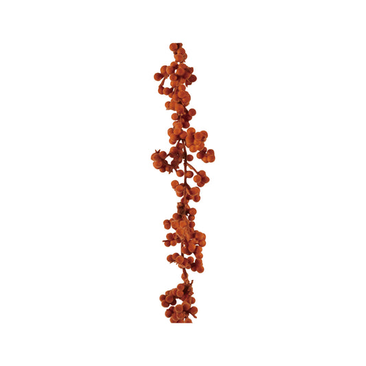Flocked Foam Ball Garland, Orange Color