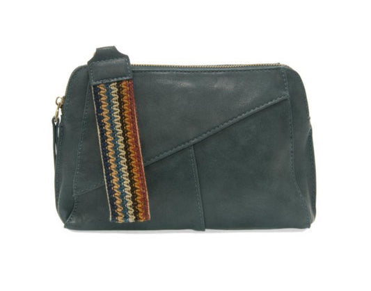 Azure Gigi Crossbody with Woven Wristlet Strap