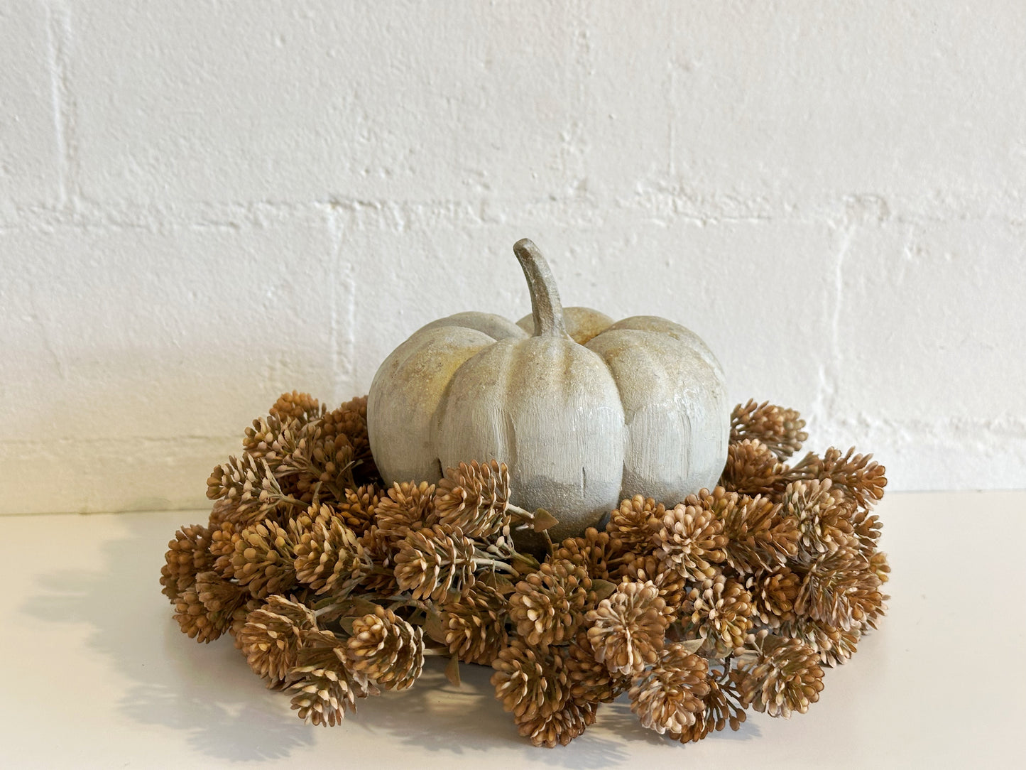 Russet Cone Candle Ring Wreath