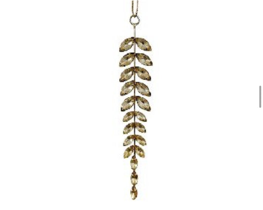 Gold Jewel Leaf Ornament