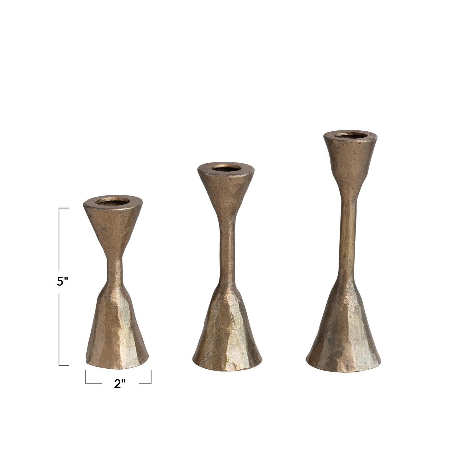 Hand-Forged Brass Taper Holders