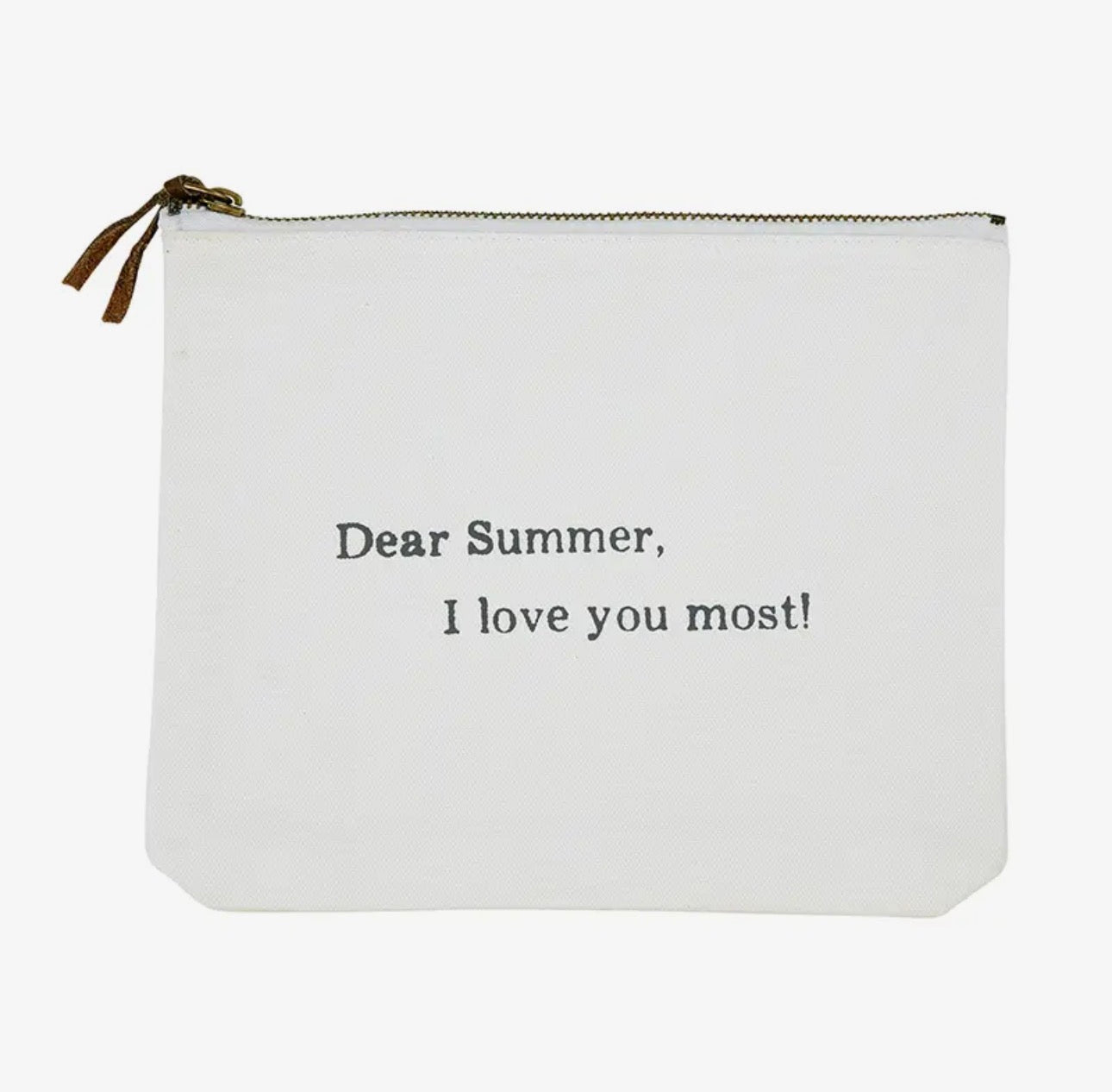 Summer Canvas Zip Pouch