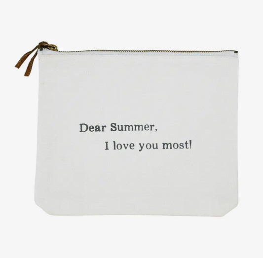 Summer Canvas Zip Pouch