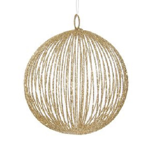 Wire lines ball gold glitter