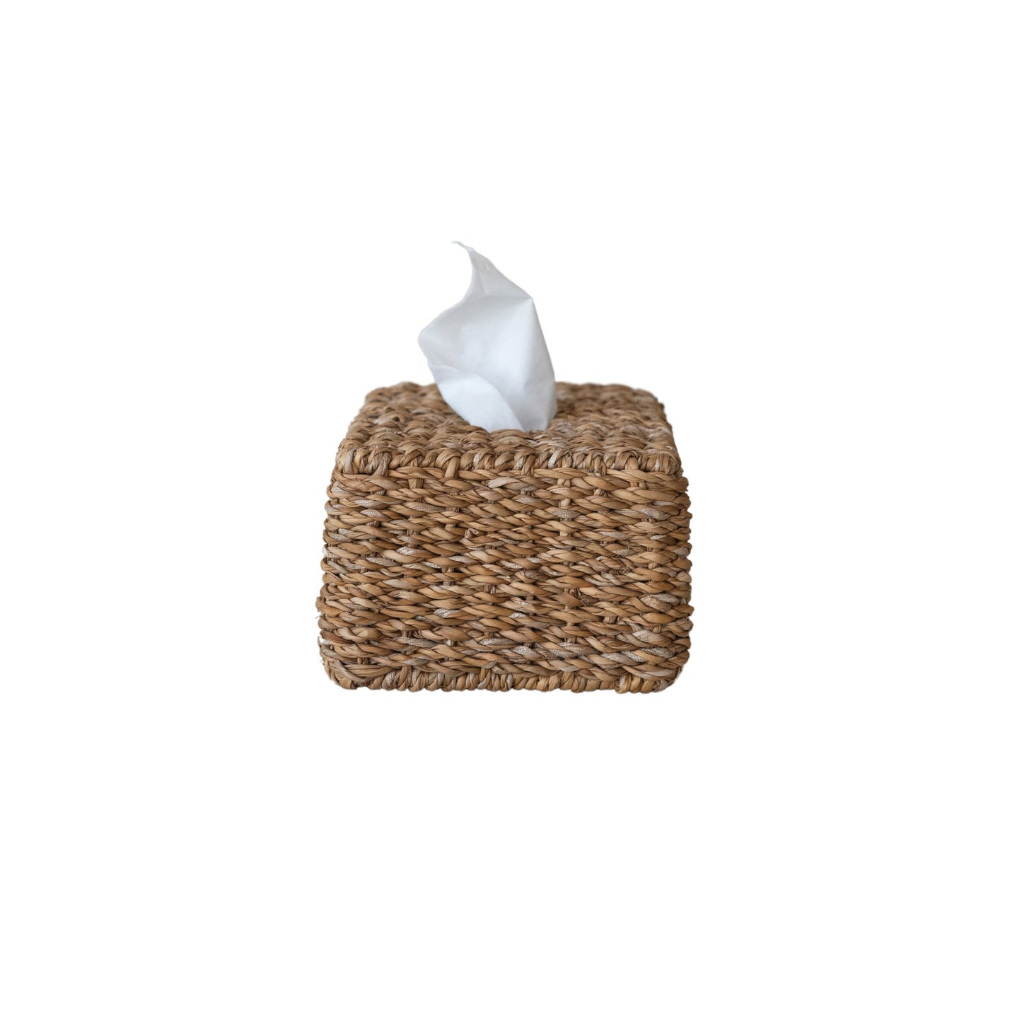 Hand-Woven Seagrass Tissue Box Cover