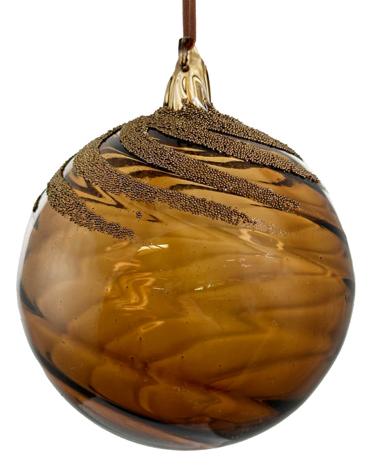 Brown/Gold Spiral Ornament