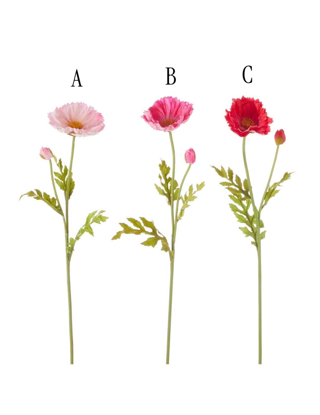 Real Touch Poppy Stem