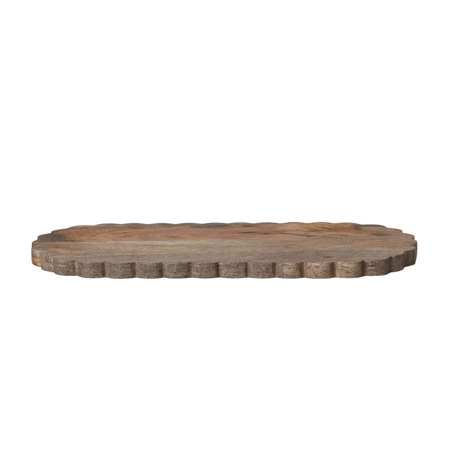 Oval Mango Wood Scalloped Cheese/Serving Board