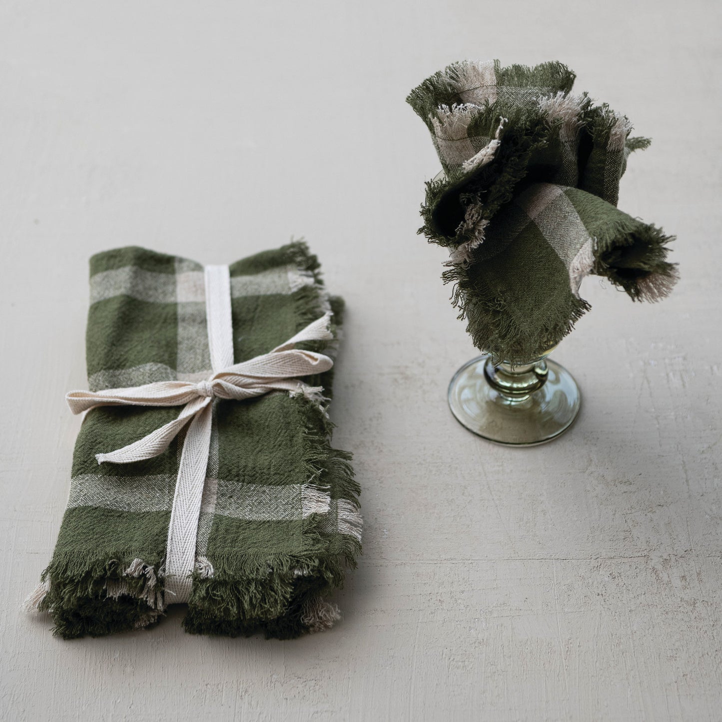 Viscose & Linen Yarn Dyed Napkins, Set of 4