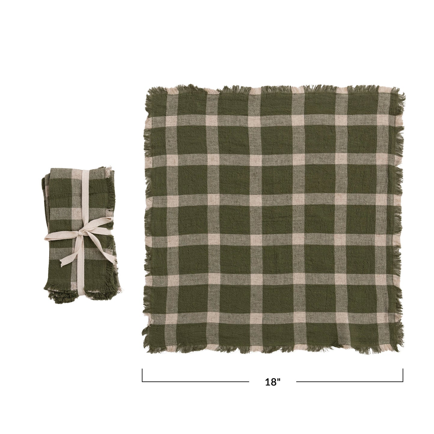 Viscose & Linen Yarn Dyed Napkins, Set of 4