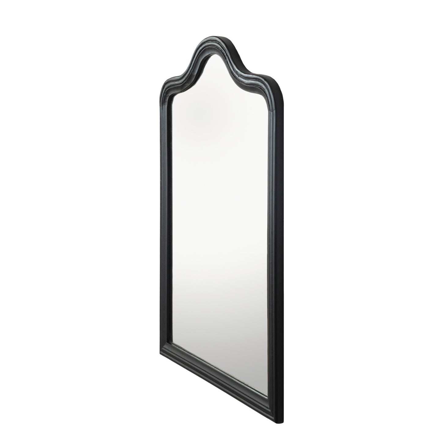 Hand-Carved Mango Wood Framed Arched Wall Mirror