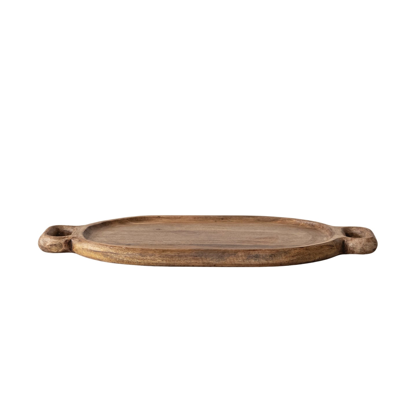 Oval Mango Wood Tray with Handles