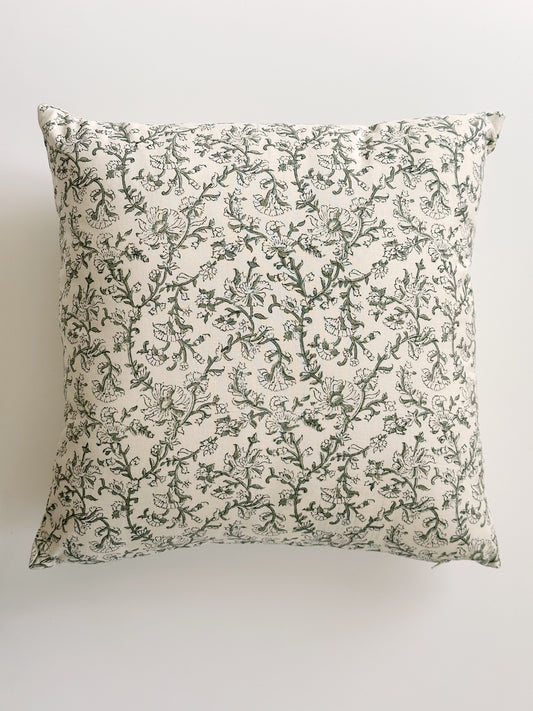 CREAM & SAGE BLOSSOM PILLOW