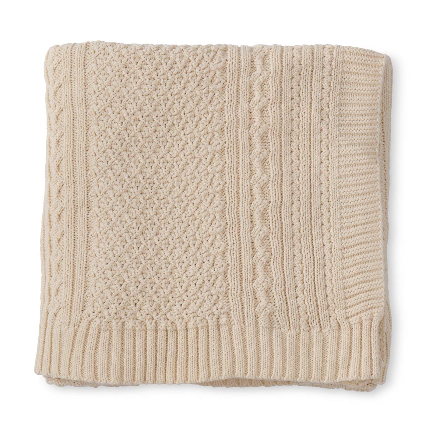CREAM CABLE KNIT THROW