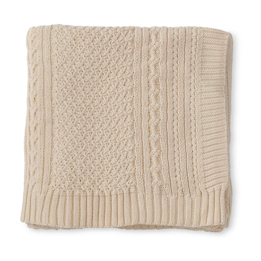 CREAM CABLE KNIT THROW