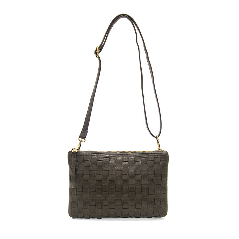 Charcoal Quinn Woven Convertible Crossbody Clutch