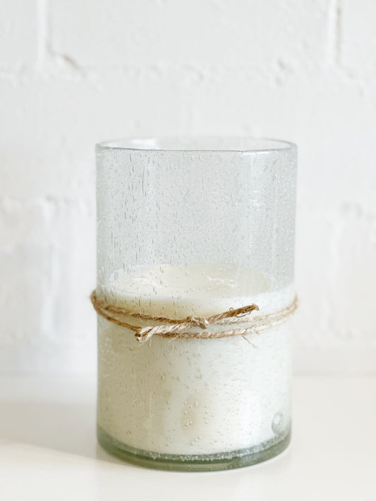Glass Grapefruit Pine Himalayan Hurricane Candle