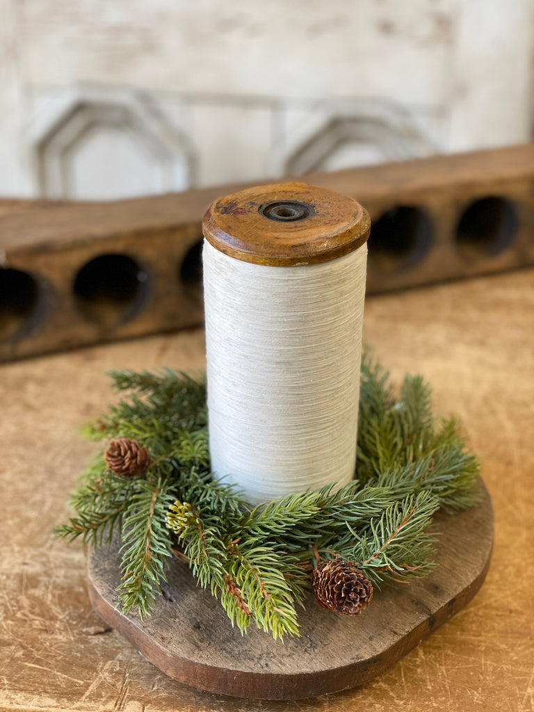 White Spruce Candle Ring Wreath