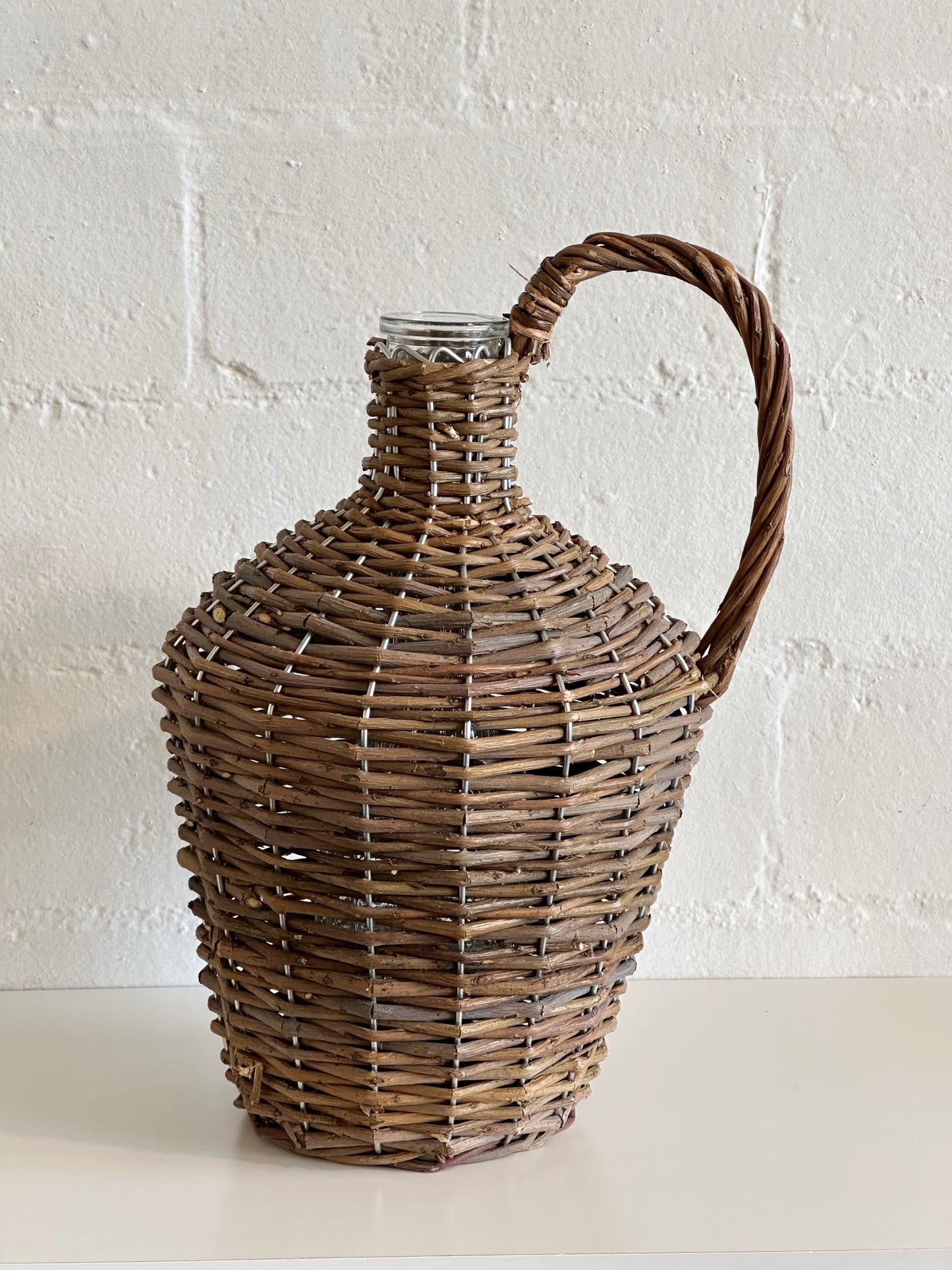 Willow Wrapped Bottle Vase