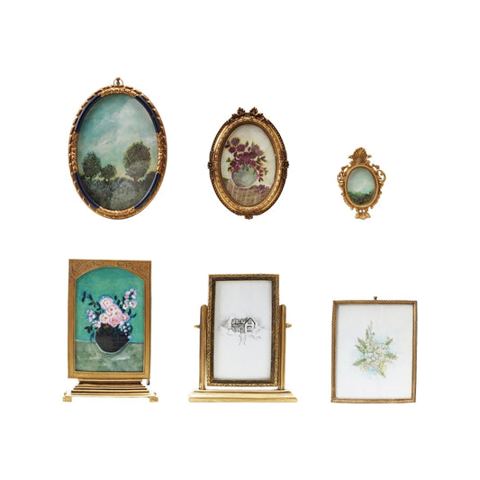 Pewter Gold Photo Frames with Art