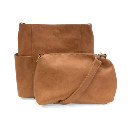 Mid tan Kayleigh Side Pocket Bucket Bag