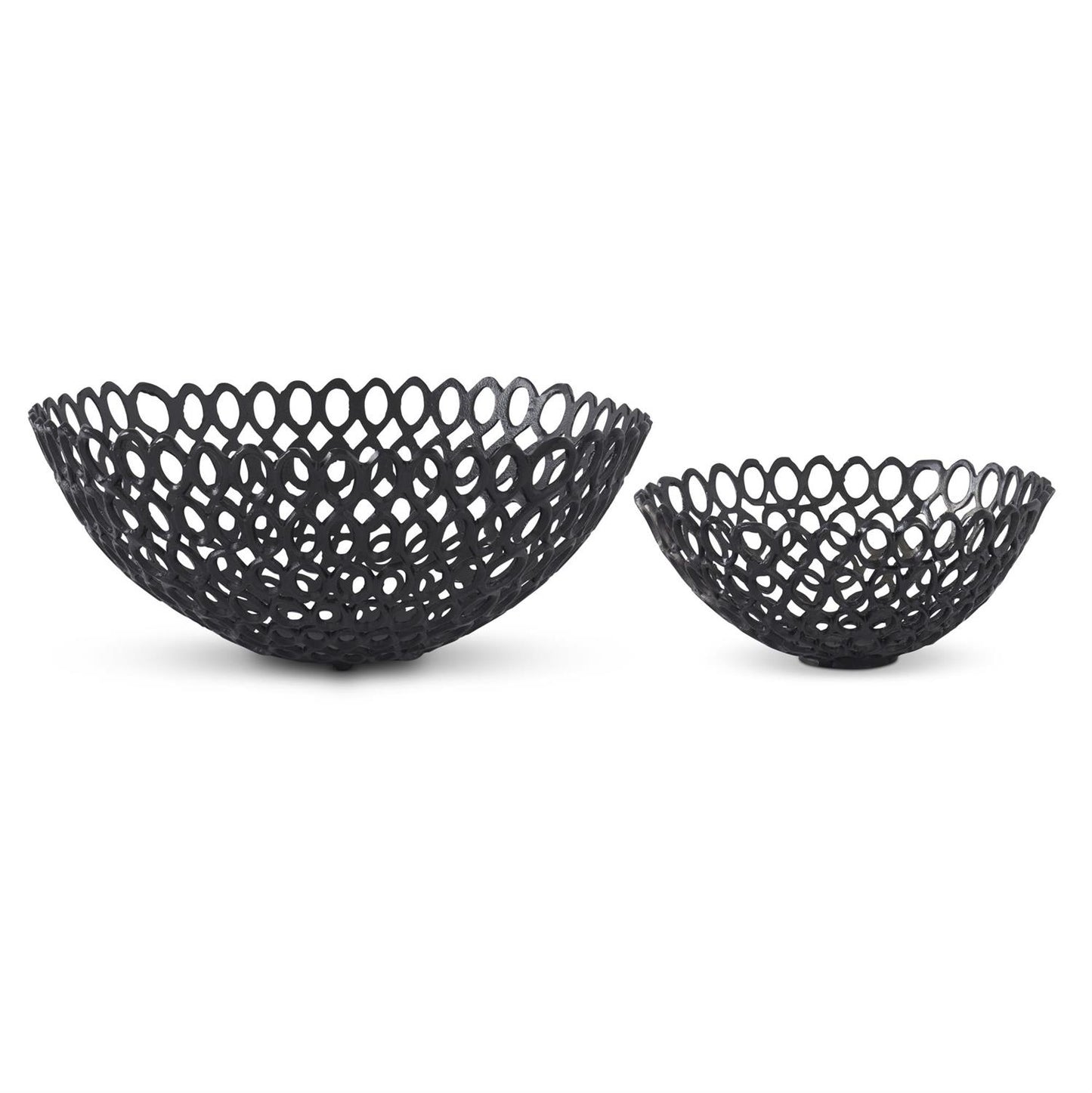 BLACK METAL CUTOUT BOWLS