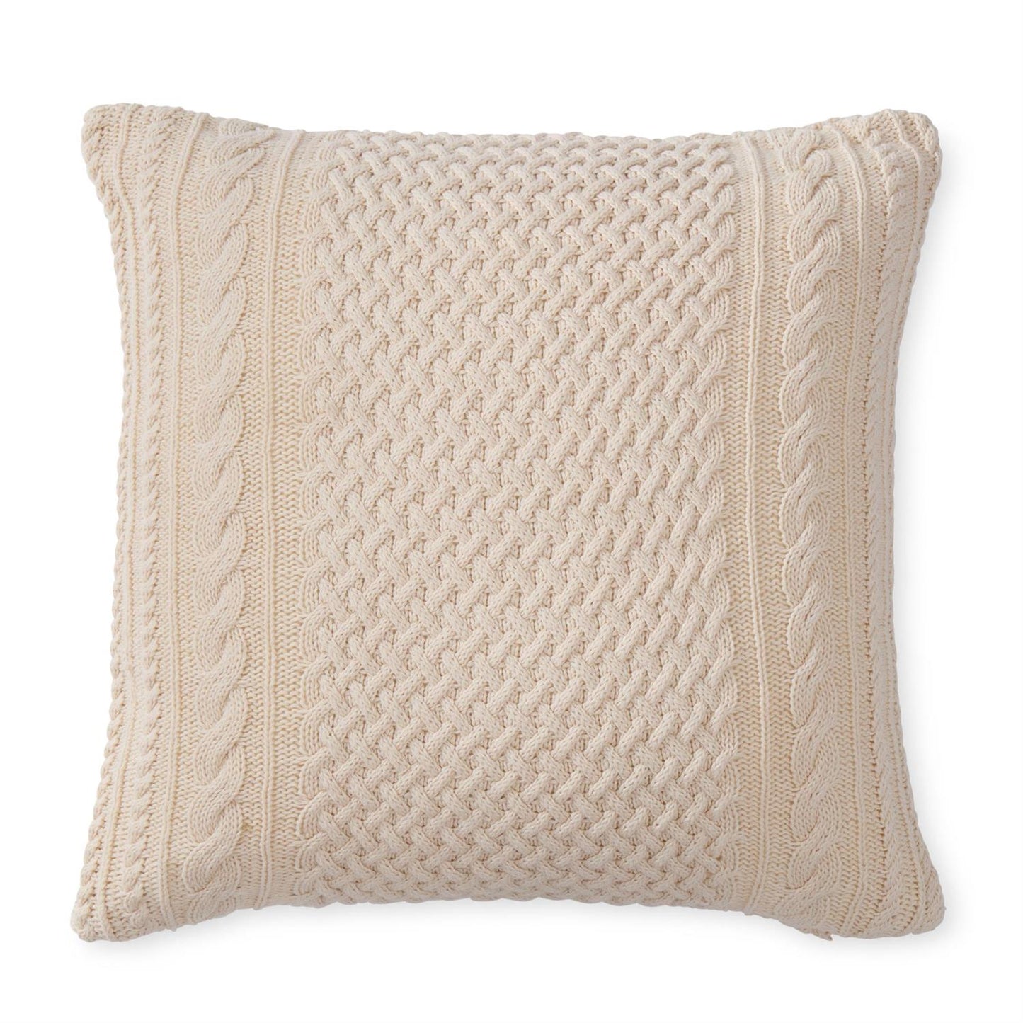 CREAM CABLE KNIT PILLOW