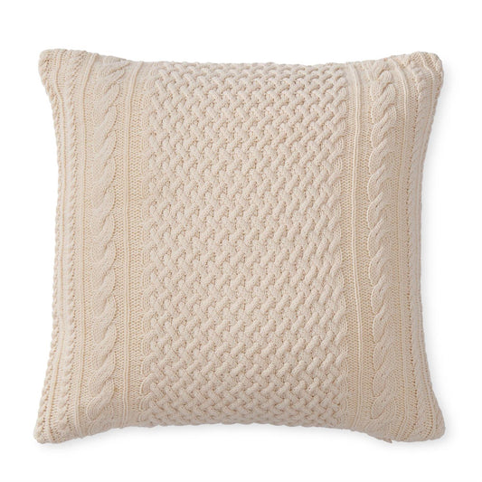 CREAM CABLE KNIT PILLOW