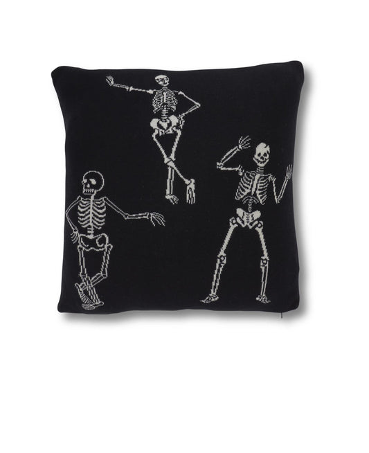 BLACK & CREAM SKELETON PILLOW