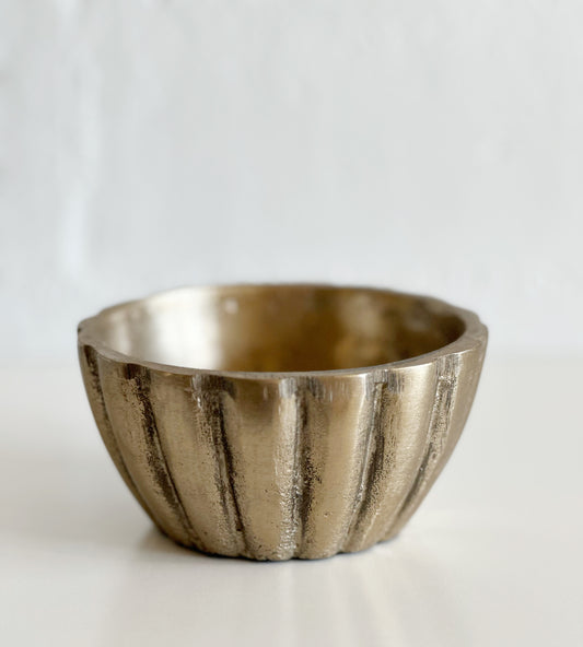 CHAMPAGNE ALUMINUM BOWL