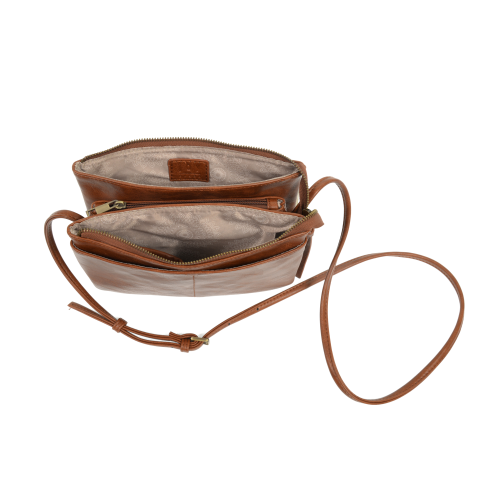 Caramel Liv Multi Pocket Crossbody