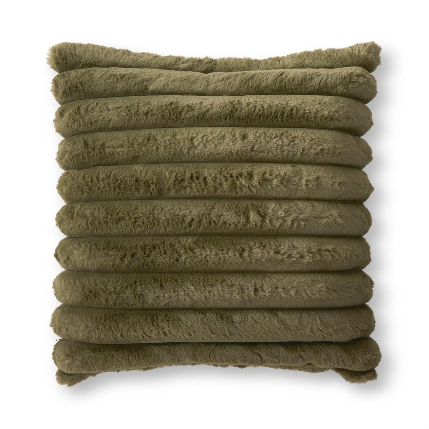 24” Dark Green Faux Fur Pillow