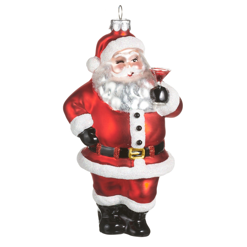 Jolly On The Rocks Santa Ornament