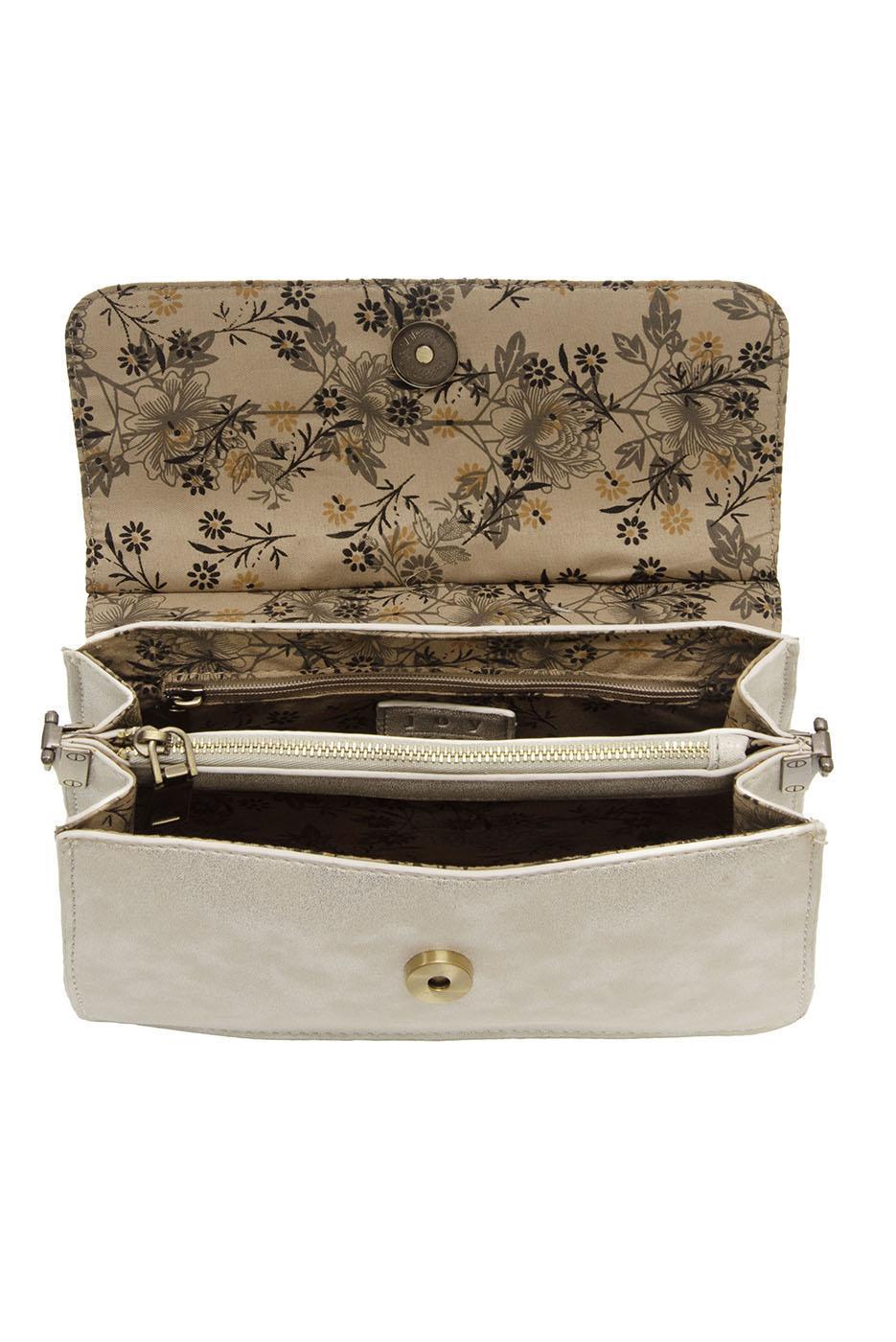 Metallic Silver Aria Ring Bag
